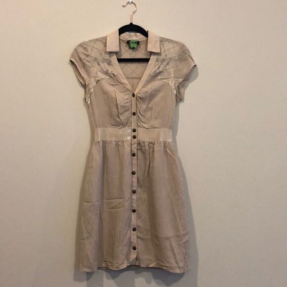 Bebe Women’s Tan/Beige Short Dress Size Small - Picture 1 of 4
